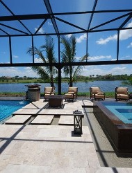Pool Enclosure with Separate Hot Tub