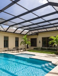 Pool Enclosure with Inside Trees