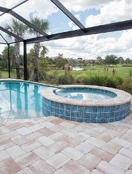 Pool Pavers Around Hot Tub